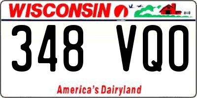WI license plate 348VQO