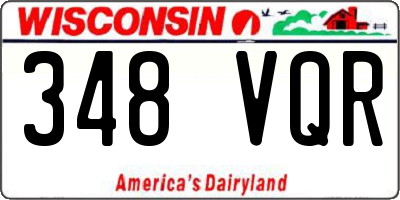 WI license plate 348VQR