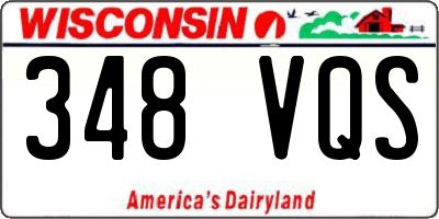 WI license plate 348VQS