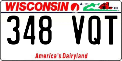 WI license plate 348VQT