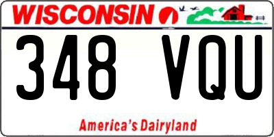WI license plate 348VQU