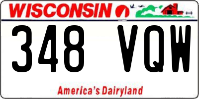 WI license plate 348VQW