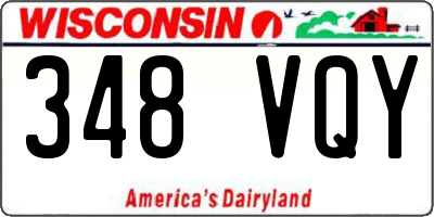 WI license plate 348VQY