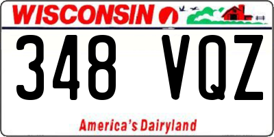 WI license plate 348VQZ