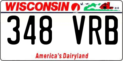 WI license plate 348VRB