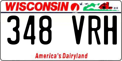 WI license plate 348VRH