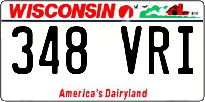 WI license plate 348VRI