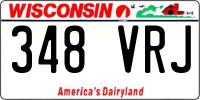 WI license plate 348VRJ