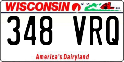 WI license plate 348VRQ