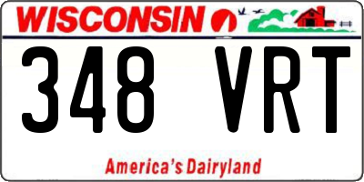 WI license plate 348VRT