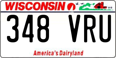 WI license plate 348VRU
