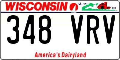 WI license plate 348VRV