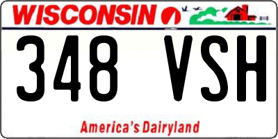 WI license plate 348VSH