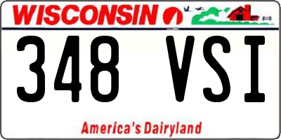 WI license plate 348VSI