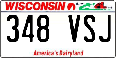 WI license plate 348VSJ