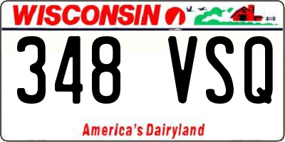 WI license plate 348VSQ