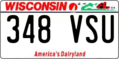 WI license plate 348VSU