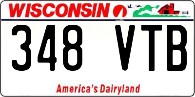 WI license plate 348VTB