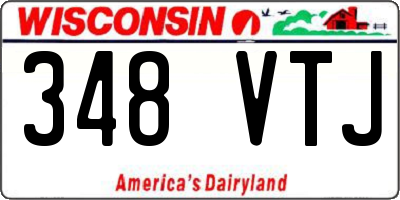 WI license plate 348VTJ
