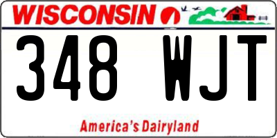 WI license plate 348WJT