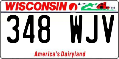 WI license plate 348WJV