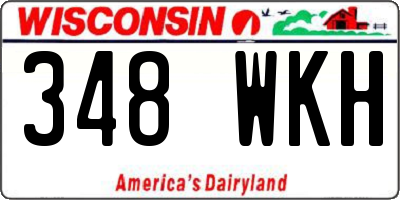WI license plate 348WKH