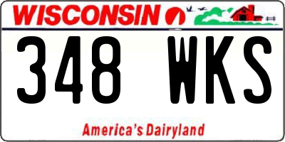 WI license plate 348WKS