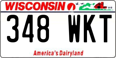 WI license plate 348WKT