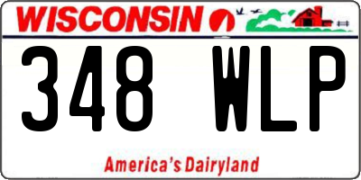 WI license plate 348WLP