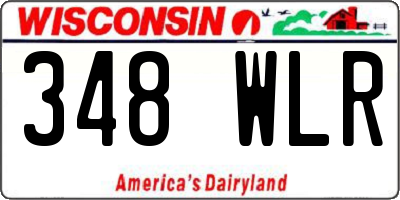 WI license plate 348WLR