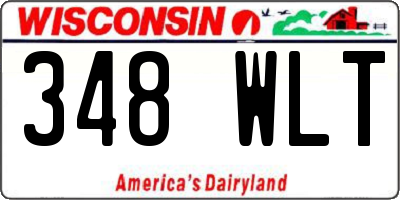 WI license plate 348WLT