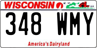 WI license plate 348WMY