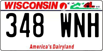 WI license plate 348WNH