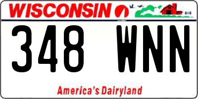 WI license plate 348WNN