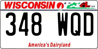 WI license plate 348WQD