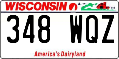 WI license plate 348WQZ