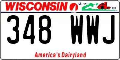 WI license plate 348WWJ