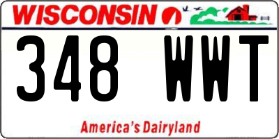 WI license plate 348WWT