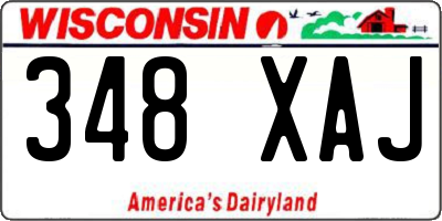 WI license plate 348XAJ