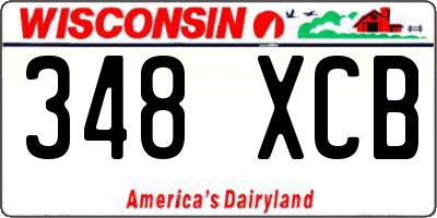 WI license plate 348XCB