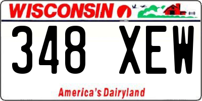 WI license plate 348XEW