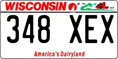 WI license plate 348XEX