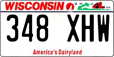 WI license plate 348XHW