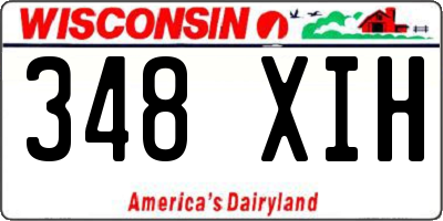 WI license plate 348XIH