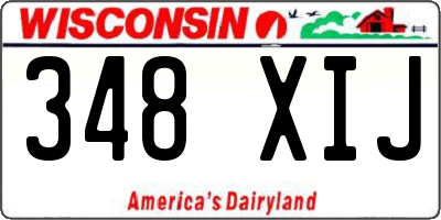 WI license plate 348XIJ