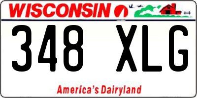 WI license plate 348XLG