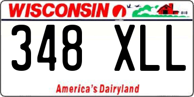 WI license plate 348XLL