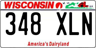WI license plate 348XLN