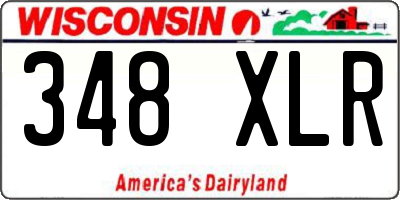 WI license plate 348XLR