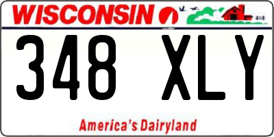 WI license plate 348XLY